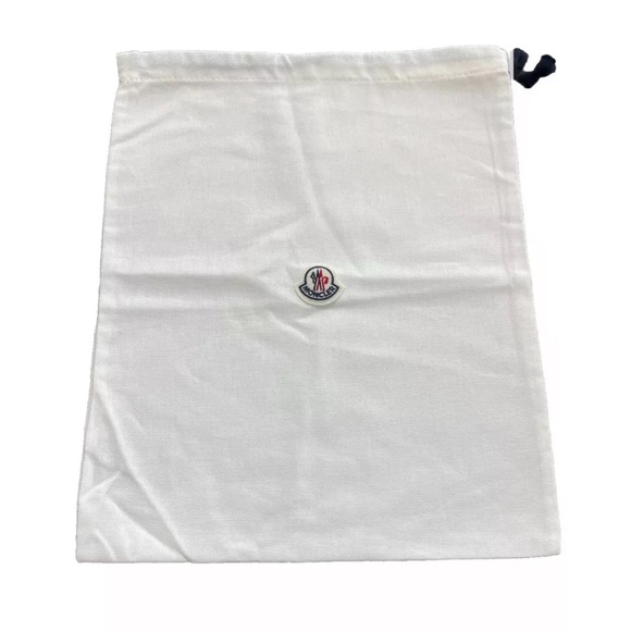 Moncler Dust Bag White Logo 12.5" X 15.5” Shoes Purse Storage Cover Travel - Picture 1 of 9